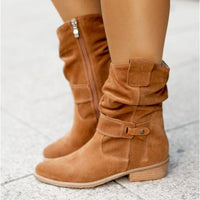 Mila | Suede Zip Ankle Boots