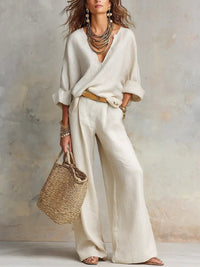 Sara | Lightweight Chic And Breathable Two-Piece Linen Set
