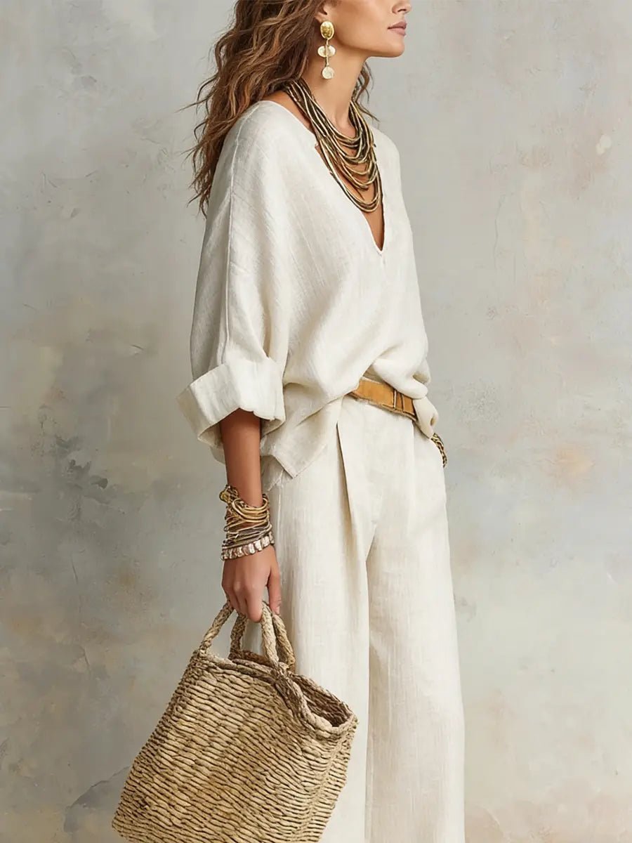 Sophia | Comfortable And Breezy Linen Two-Piece Set 4