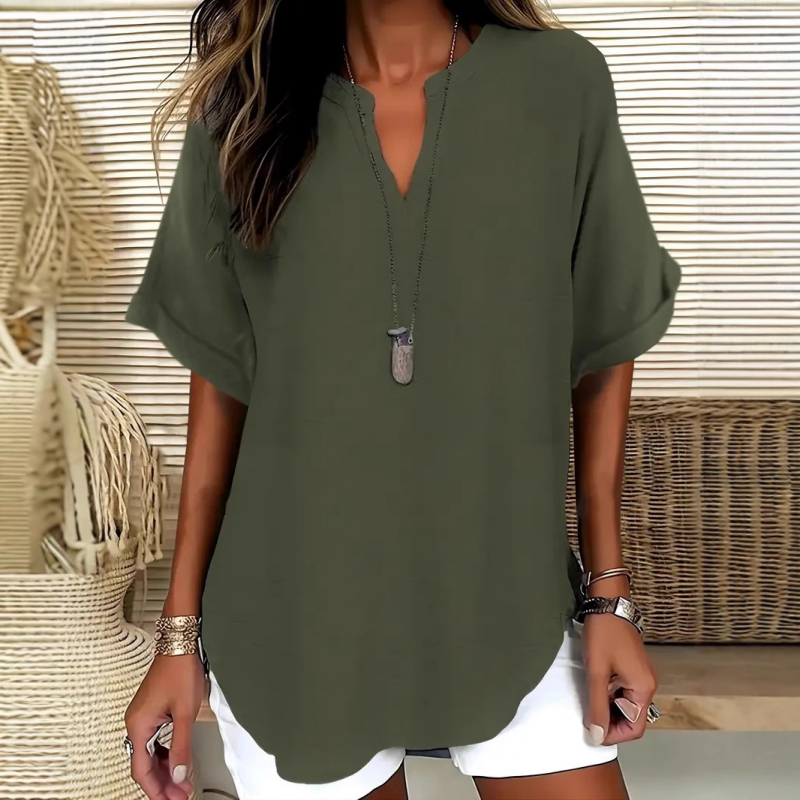 Sophie | Blouse V-Neck Loose Fit Airy Summer Tops for Women 5