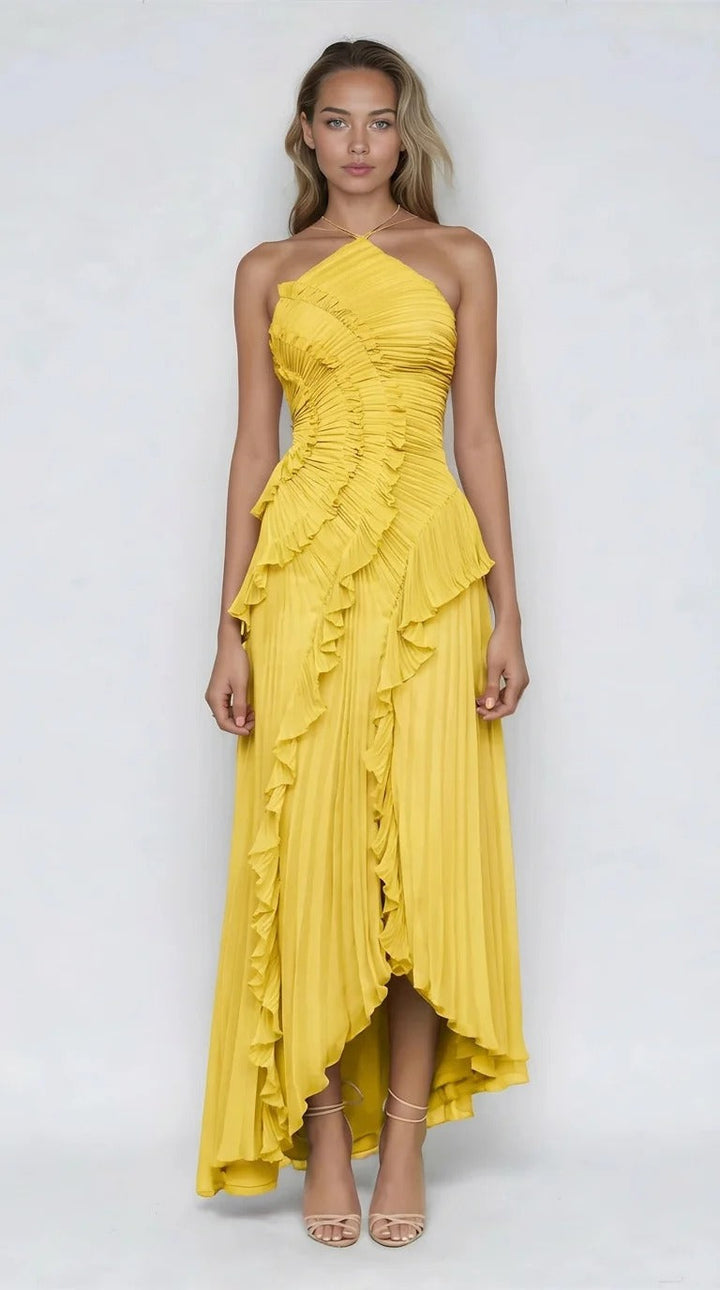 Sophie | Elegant and airy midi dress with ruffles 2