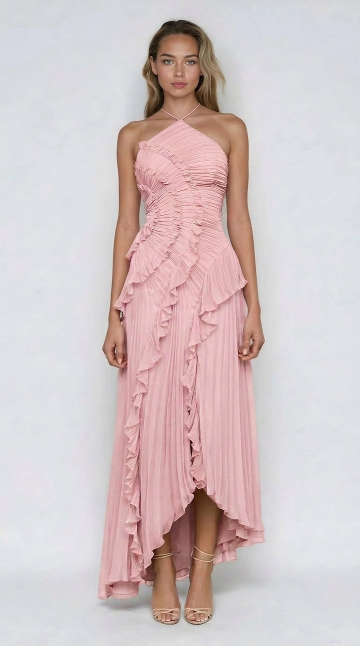 Sophie | Elegant and airy midi dress with ruffles 3