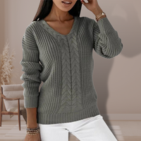Elara | Eleganter V-Ausschnitt Strickpullover