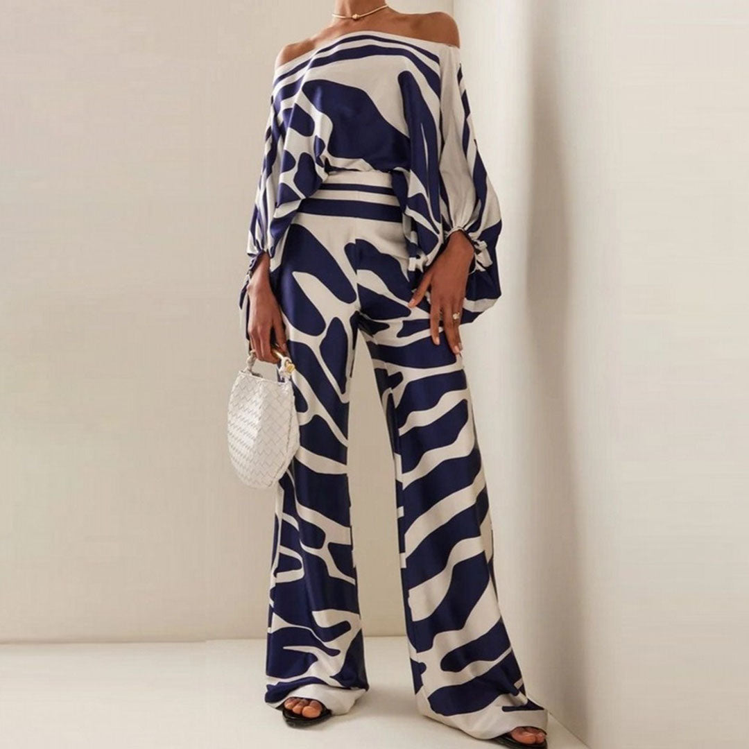 Taylah | Off-Shoulder Lantern Sleeves Two-Piece Summer Set 10