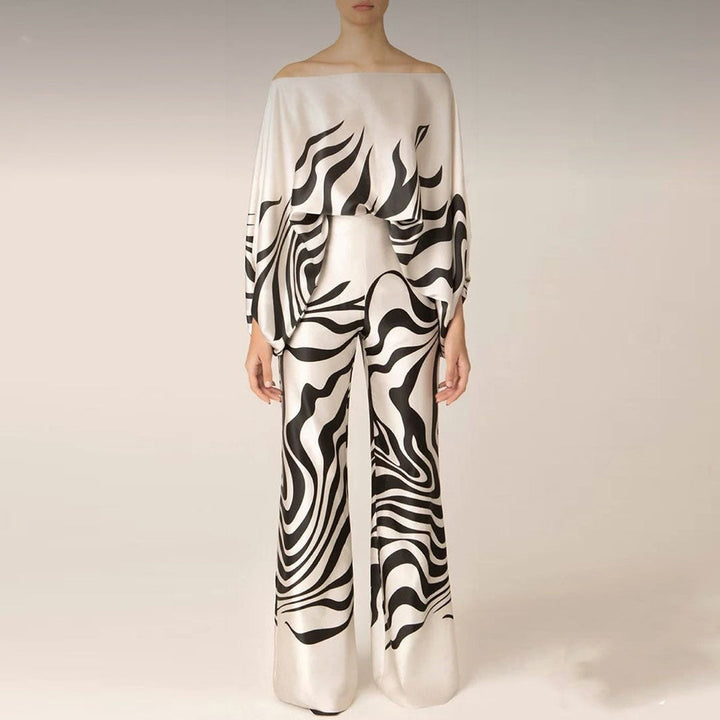 Taylah | Off-Shoulder Lantern Sleeves Two-Piece Summer Set 4