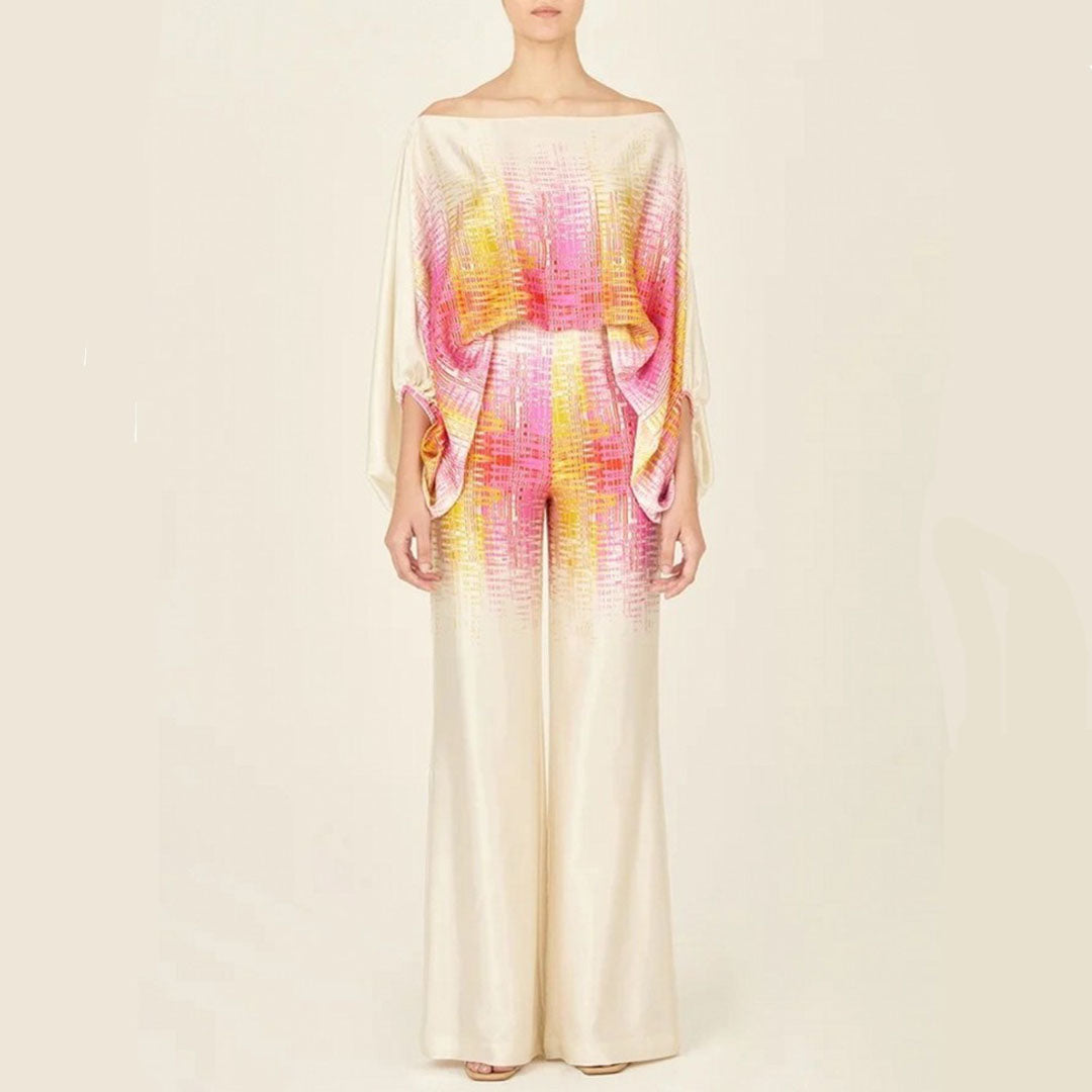 Taylah | Off-Shoulder Lantern Sleeves Two-Piece Summer Set 5