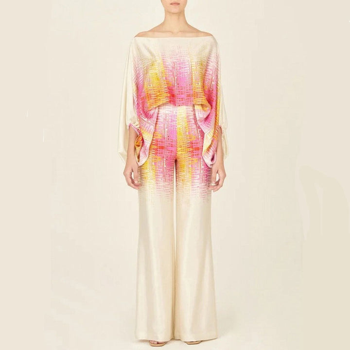 Taylah | Off-Shoulder Lantern Sleeves Two-Piece Summer Set 5
