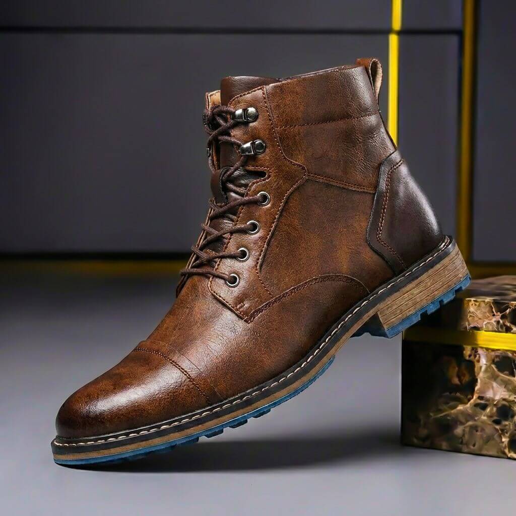 Tristan | Bold Distinction And Premium Two-Tone Leather Boots 1