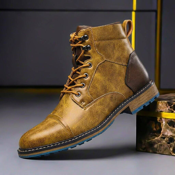 Tristan | Bold Distinction And Premium Two-Tone Leather Boots 2