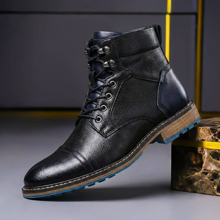 Tristan | Bold Distinction And Premium Two-Tone Leather Boots 5