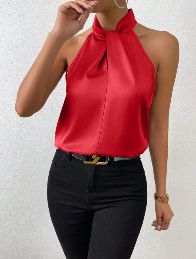 Vanna | Silk Knot Neck Top 10