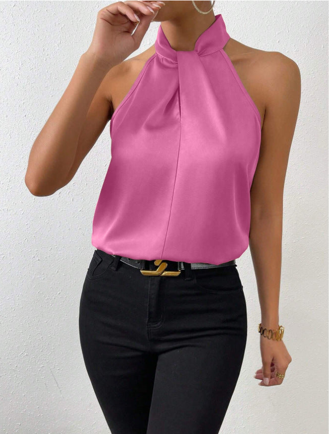 Vanna | Silk Knot Neck Top 19