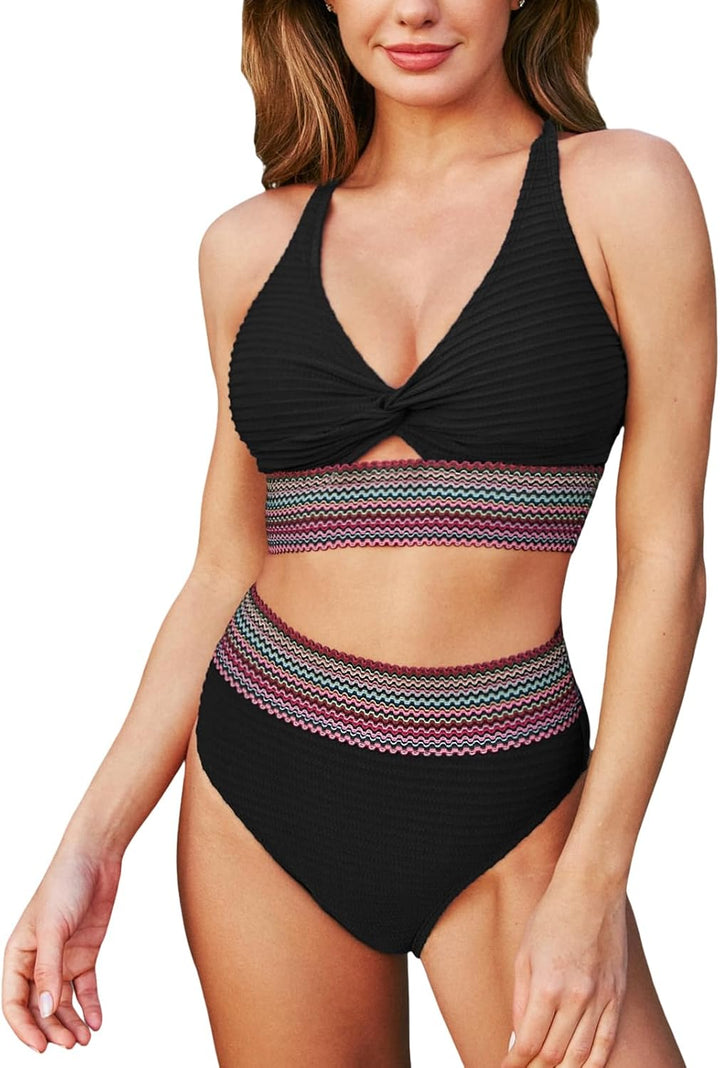 Vespera | High Waisted Bikini Sets Tummy Control Elegant Supportive Fit 0