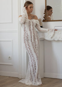 Gina | Sophistication and Soft Lace Maxi Dress
