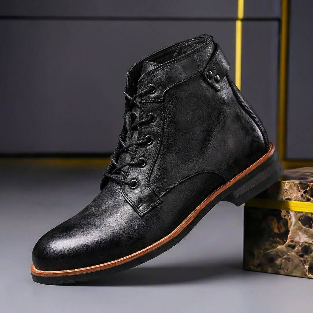 William | Vintage Charm And Premium Polished Leather Boots 1