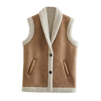 Seraphina | Luxurious Faux Fur Button Vest for Women