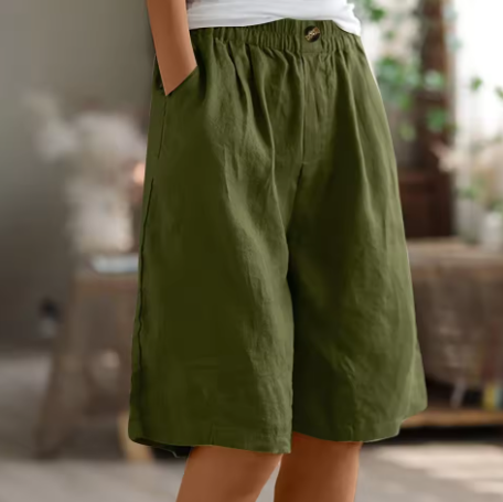 Yvette | Women's Shorts Casual Oversized Breathable Cotton Fit 0