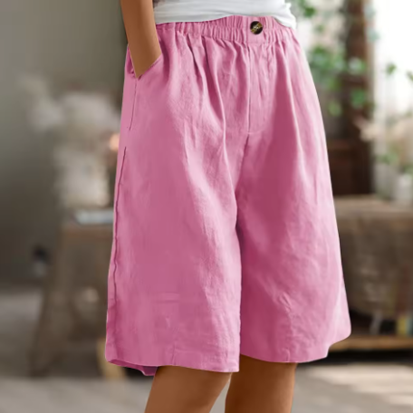 Yvette | Women's Shorts Casual Oversized Breathable Cotton Fit 4