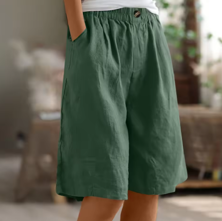Yvette | Women's Shorts Casual Oversized Breathable Cotton Fit 8