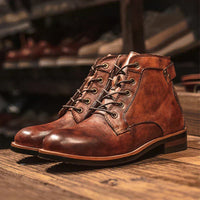 Ronan | Premium Genuine Leather High-Top Boots