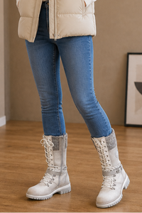 Anne | Easy Zip Up Knee High Snow Boots