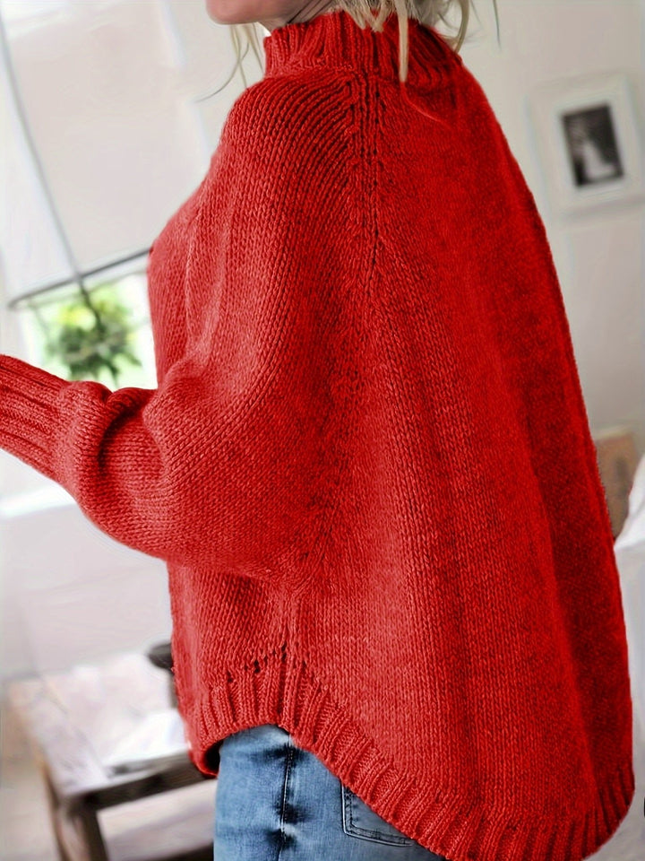 Corinna | Cable-Knit Sweater – Cozy High-Neck Style for Women