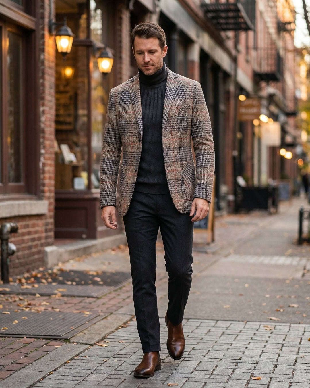 Montclair | Blazer – Soft-Textured Glen Plaid Style for Men