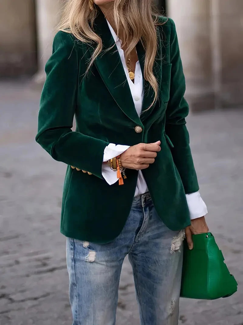 Isabelle | Blazer en velours luxueux et intemporel