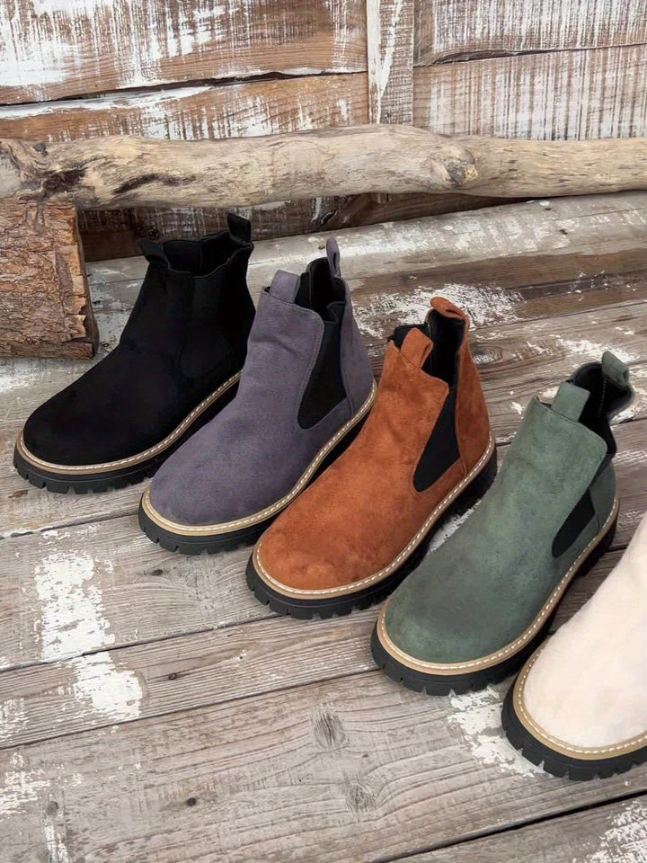 Nora | Bottines Chelsea modernes à plateforme et semelle épaisse