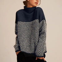 Olivia | Cozy And Elegant Oversized Turtleneck Knit Sweater