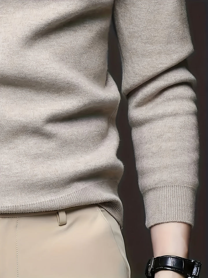 Jonah | Mock Neck Knit Sweater for Men – Comfortable Everyday Style