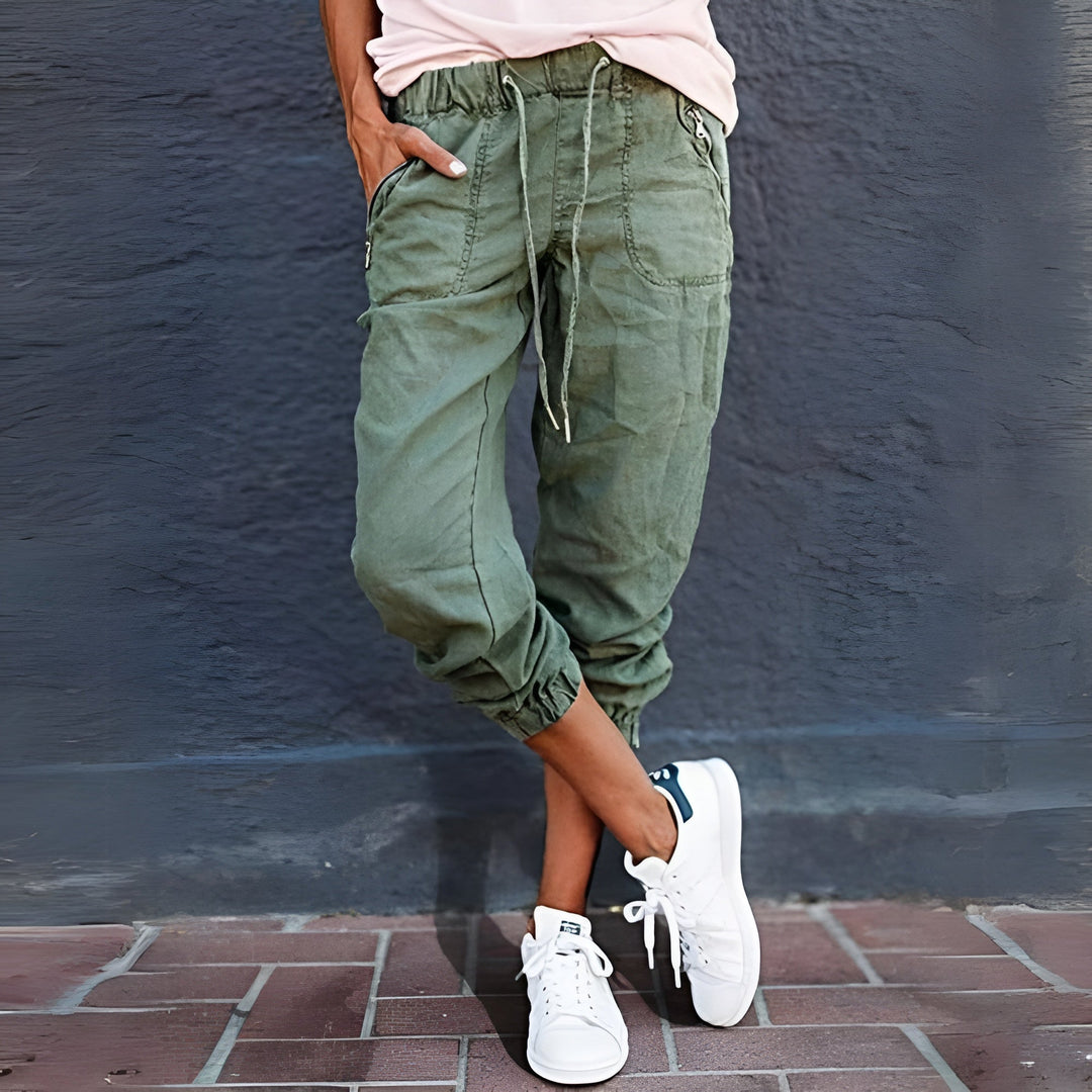 Chloe | Pantaloni cargo utility chic e versatili con coulisse