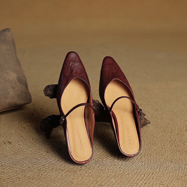 Eleanor | Mules eleganti e comode in pelle con punta affusolata