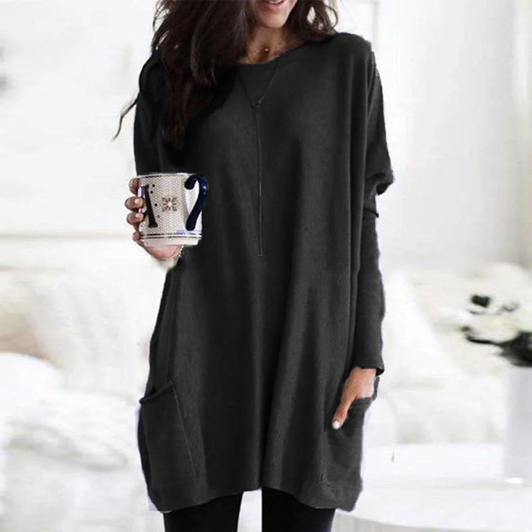 Olivia | Comfortable Oversized Tunic Sweater with Pocket