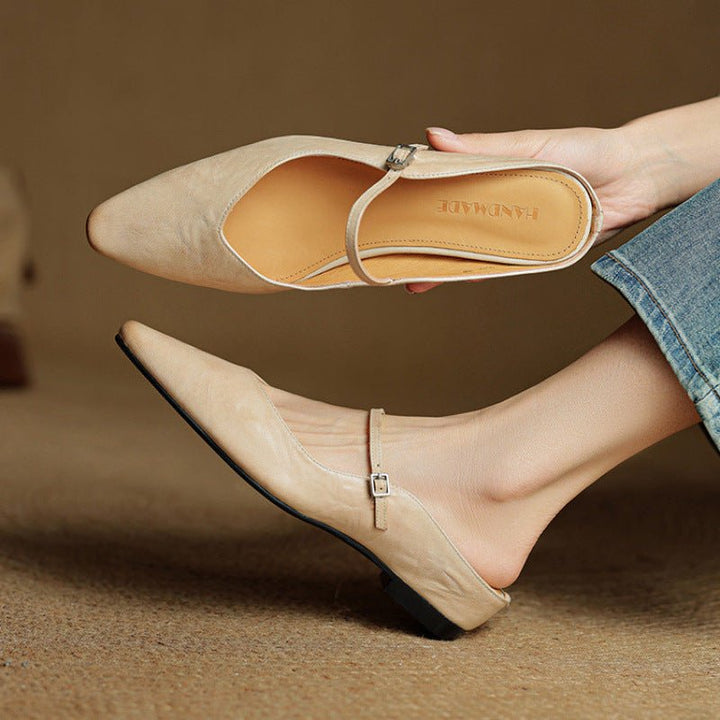 Eleanor | Mules eleganti e comode in pelle con punta affusolata