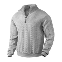 Ethan | Warm and Stylish Cable Knit Quarter-Zip Sweater