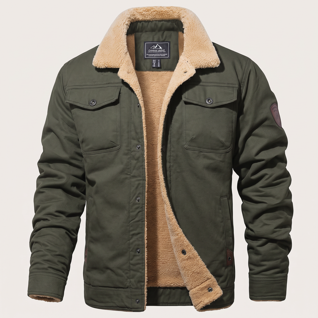 Caden | Fleece Bomber Jacket for Men – Cozy Rugged Design
