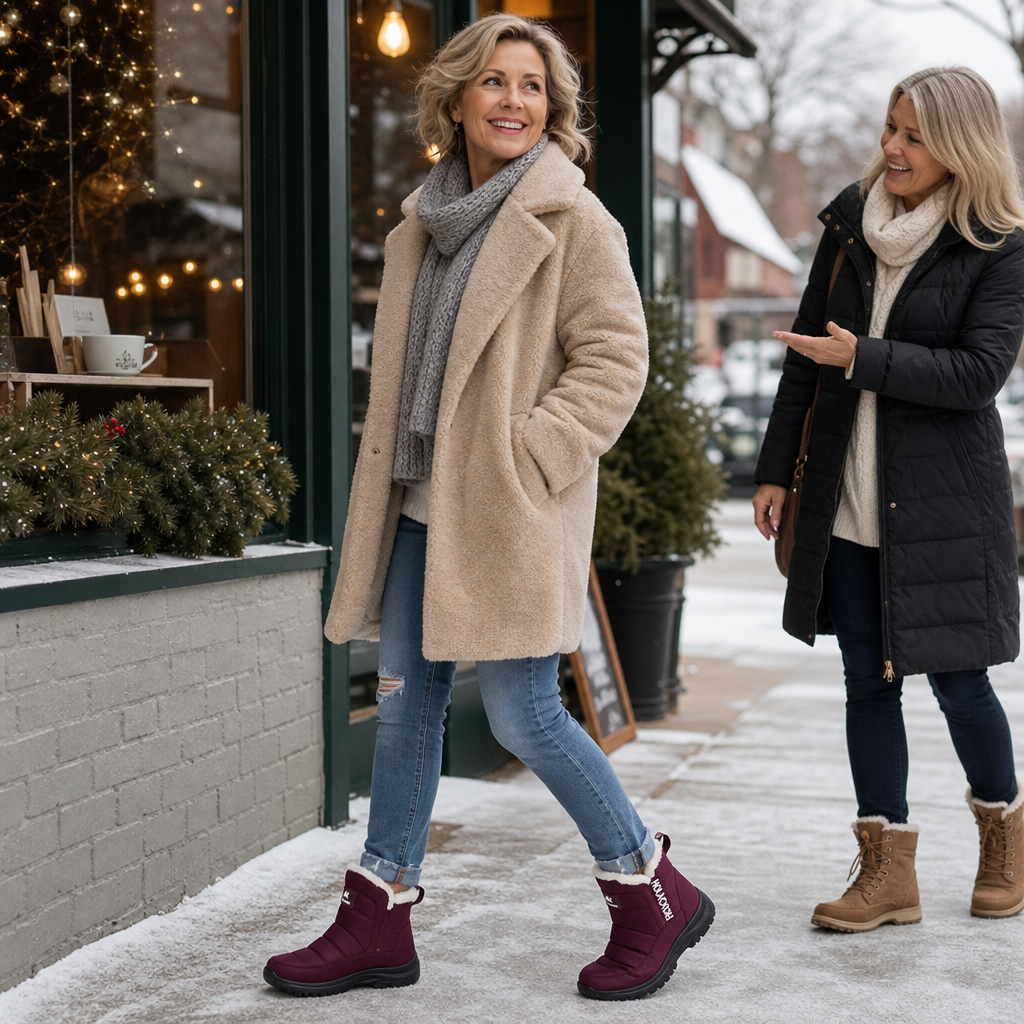Gripwell | Faux-Fur Lined Waterproof Snow Boots for Women