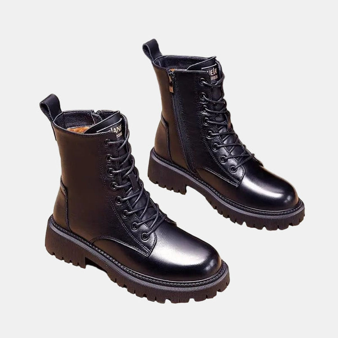 Laura | Bottines d’hiver chaudes et élégantes en similicuir