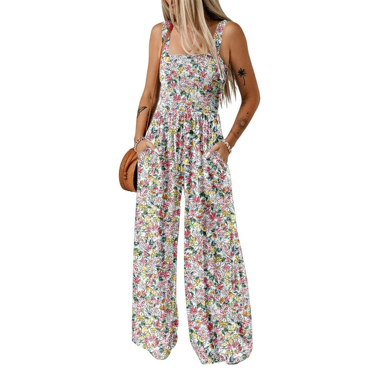 Ursula | Floral Jumpsuit – Elegant Wide-Leg Style for Women