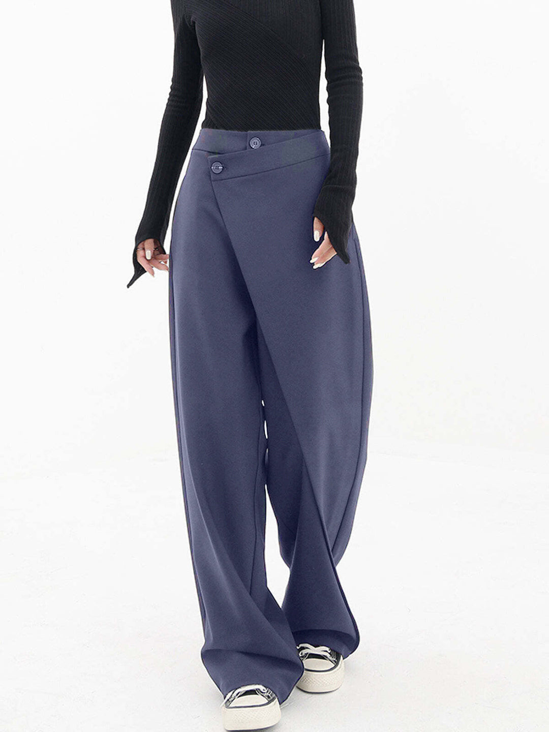 Elena | Pantaloni moderni asimmetrici a gamba larga