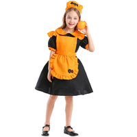 Millie | Ruffled Pumpkin Fairy Girls Halloween Costume Dress