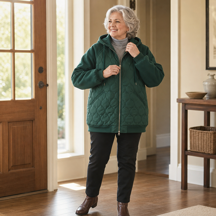 Wearbella | Quilted Hooded Puffer Jacket for Women