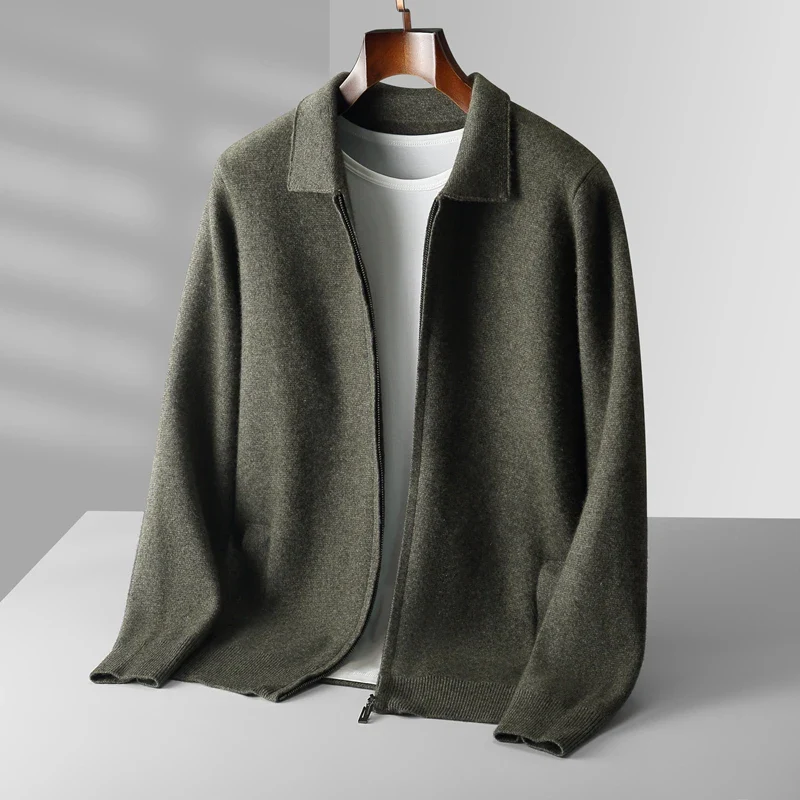 Ethan | Anspruchsvoller und stilvoller Strick-Cardigan mit durchgehendem Reißverschluss
