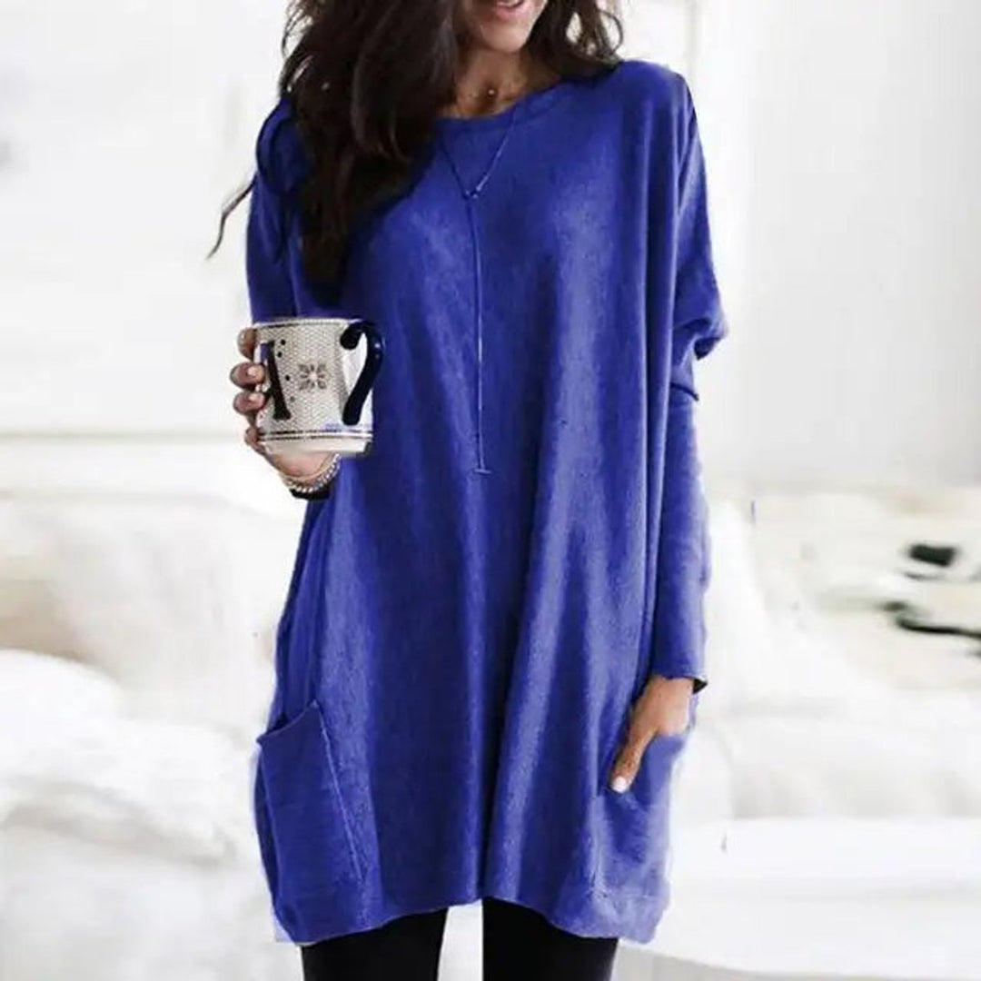 Olivia | Comfortable Oversized Tunic Sweater with Pocket