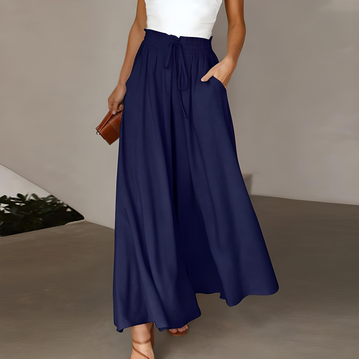Luna | Pantaloni senza tempo in puro cotone a gamba larga