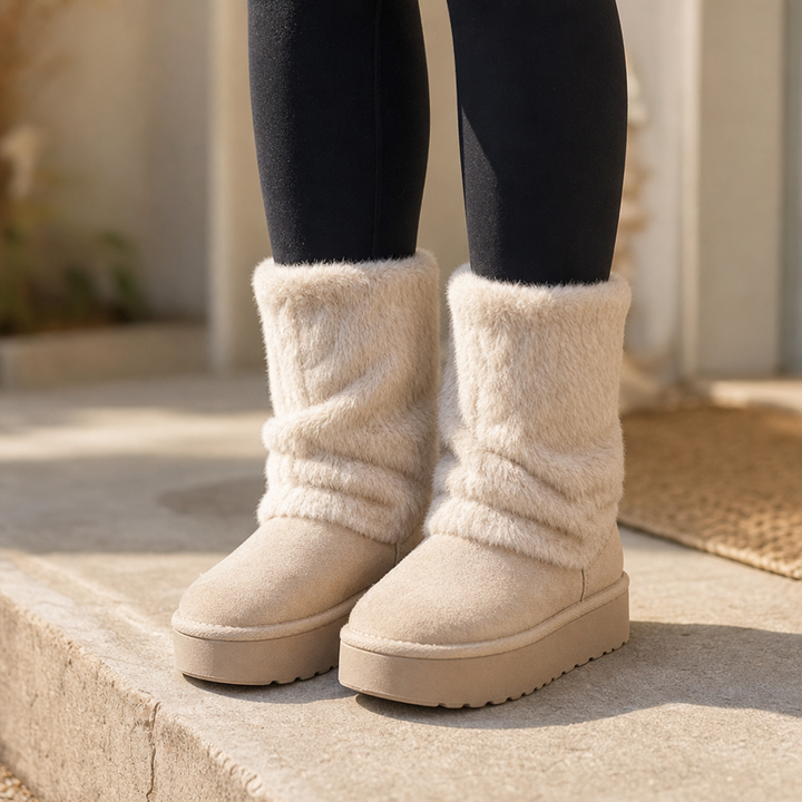 SnugLift | Faux-Fur Platform Mid-Calf Winter Boots