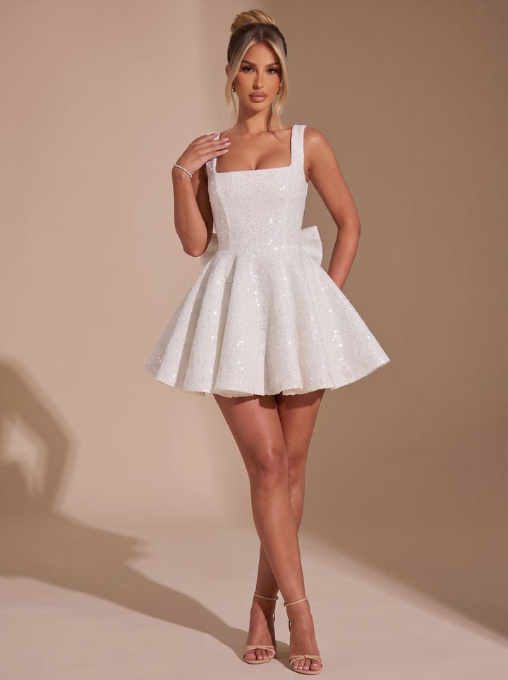 Victoria | Sequin Fit-and-Flare Christmas Party Dress – Bold Style for Women