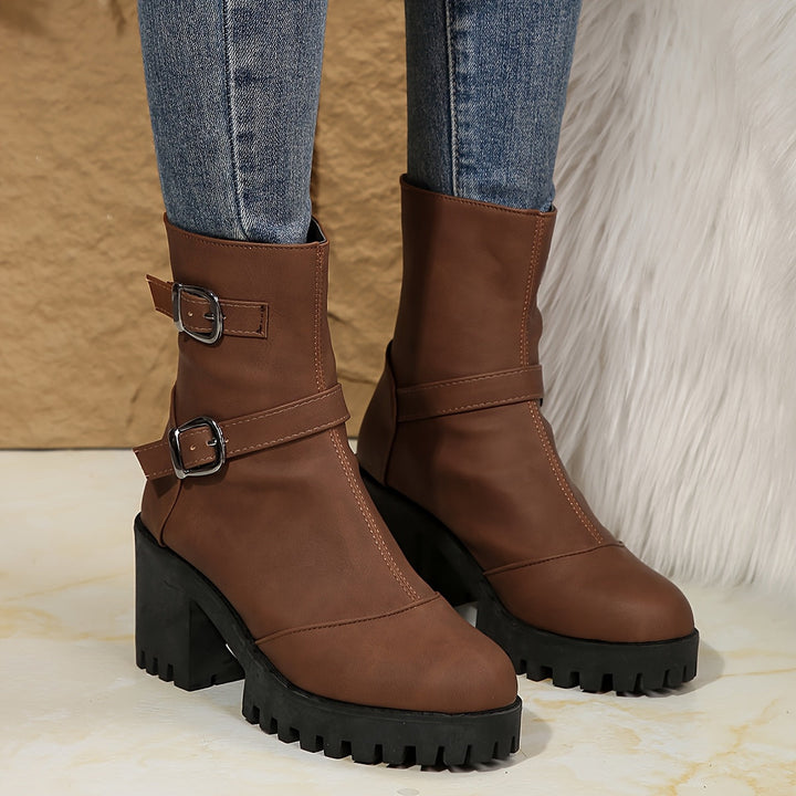 Camille | Bottines élégantes et résistantes à talon bloc épais