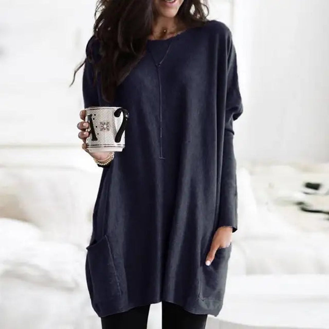 Olivia | Comfortable Oversized Tunic Sweater with Pocket